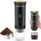 Machine à Café Multi Capsules, 3 En 1 Cafetiere Expresso, 4 à 6 Minutes D'Auto-Chauffage, Petites Capsules, Grandes Capsules, Café Moulu, Cafetiere Portable Pour Bureau, Maison, Voiture (noir)