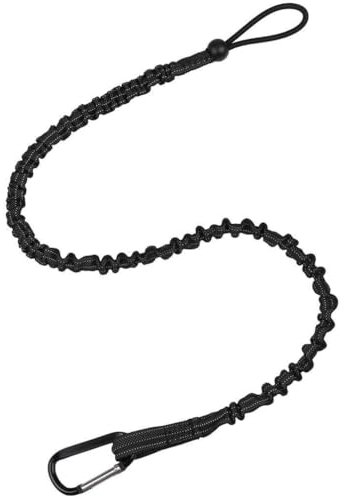 CYSKY Werkzeug-Schlüsselband, 1 Stück mit Aluminiumkarabiner und Verstellbarer Schlaufe, maximales Gewicht 13.6KG / 30lb, Absturzsicherung mit Schockseilstopper, Sicherheitsleine für Arbeitsgeräte