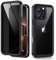 Lanhiem für iPhone 16 Pro Max Hülle Sichtschutz, IP68 Wasserdicht Handyhülle iPhone 16 Pro Max Case 360 Grad Ganzkörper Stoßfest Staubdicht Outdoor Panzerhülle mit Anti-Spähen Displayschutz, Schwarz