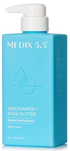 MEDIX Fragrance Free Niacinamide Face Moisturizer + Shea Butter Cream For Face & Body Lotion | Anti Aging Skin Care Firming Cream For Wrinkles, Dark Spots, Large Pores, 15 Fl Oz