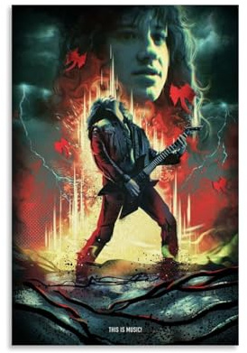 ZCHLATGDE Eddie Munson Poster Dekorative Malerei Leinwand Wandkunst Wohnzimmer Poster Schlafzimmer Malerei,Wandkunst Bilddruck Moderne Familienzimmer Dekor 12x18inch(30x45cm)