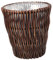 HOMOCONO Rattan Basket Trash Can Rustic Waste Paper Bin Rattan Storage Box for Bathroom Elegant Decor