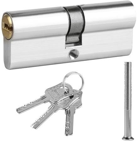 Cylindre de serrure 35/35, cylindre profilé 35/35, double cylindre, avec 3 clés, pour serrure de sécurité, porte d'entrée, serrure de porte intérieure, pour tous les types de portes (70 mm)