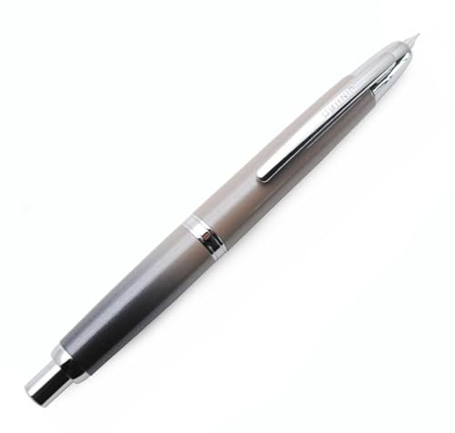JINHAO 10 Press Fountain Pen Retractable Metal Pen with Ink Converter (Extra Fine Nib, Gradient Grey)