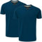 Charles Wilson Paquete 2 Camisetas Cuello Pico Lisas (L, Poseidon Blue (1024))