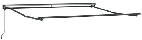 vidaXL Marco de toldo Manual Antracita 3,5 x 2,5 m, Estructura Moderna de toldo para jardín y terraza, protección Flexible contra el Sol, ¡con Estilo!