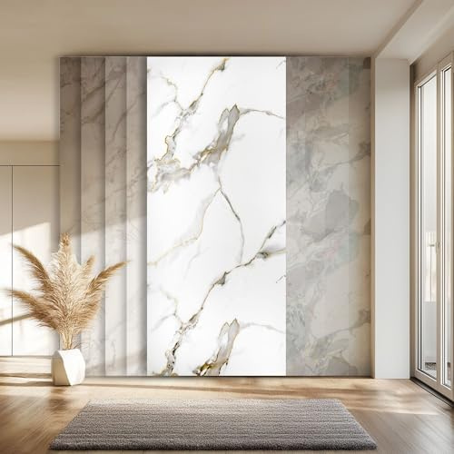 HEXIM Marmorplatten Optik 10 Stück 280x122 cm SPC Kunststoff Innen & Außenbereich Granit Steinoptik - Duschrückwand Küchenrückwand Spritzschutz Dekorplatte innen und außen (34,16 m² 8038A) A-Serie