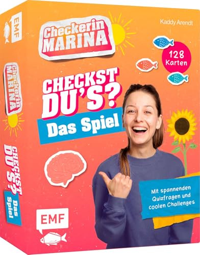 Kartenspiel: Checkerin Marina: Checkst du's? – Das Spiel | Das witzige Checker-Spiel mit 128 Karten, coolen Challenges und spannenden Quiz-Fragen für Kinder ab 8 Jahren