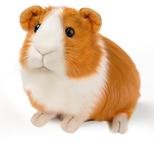 Süß Meerschweinchen Kuscheltier - Realistische Meerschweinchen Stofftier | Weich Kuscheltiere Puppe Spielzeug Dekor für Einschulung Geschenk Geburtstagsgeschenk (Braun)