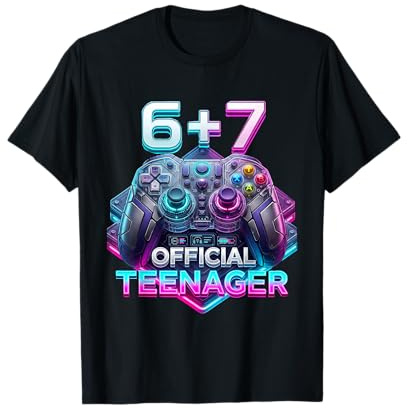 6 + 7 Official Teenager 13th Birthday Level 13 Unlocked T-Shirt