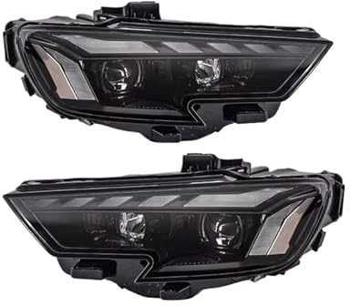 2 Stück Scheinwerferbaugruppe kompatibel for Audi A3 S3 8V 2017–2020 Limousine Sportback Scheinwerfer Plug-and-Play mit dynamischem DRL-Drehen