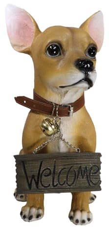 Ebros Gift You Want Some of This Feisty Chihuahua Dog Statue 31,8 cm H sorglos Chimichanga Chihuahua Welpe Welcome Greeter-Figur