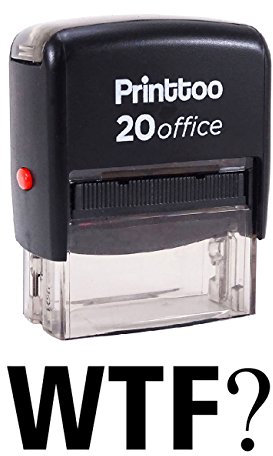 Printtoo WTF? Selbstfarber Stempel Buro stationar Bedrucktes Stamp - Schwarz