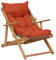 Sessel Relax Liegestuhl 3 Positionen in Holz Klapppolster H 100 cm Farbe als Foto (Hummer)