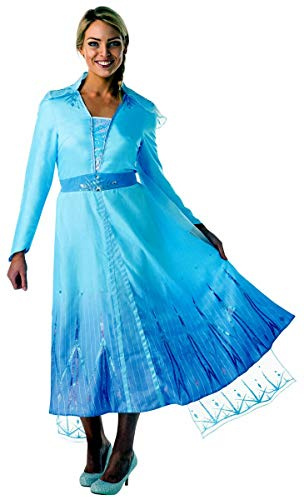 Rubie's Official Disney Frozen 2, Elsa Deluxe Dress, Adults Costume, Size Ladies Medium Uk 12-14