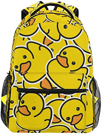 Süße gelbe Ente Schulrucksack für Jungen Mädchen Kinder Reisetasche Bookbag