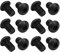 MroMax Viti a testa cilindrica M6 x 10 mm con testa a bottone metriche filettatura completa in acciaio al carbonio zincato nero 20 pezzi
