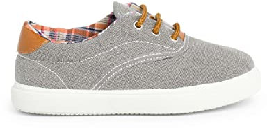 Pisamonas Zapatillas Contraste De Lona Y Cordones Talla 27 Color Gris