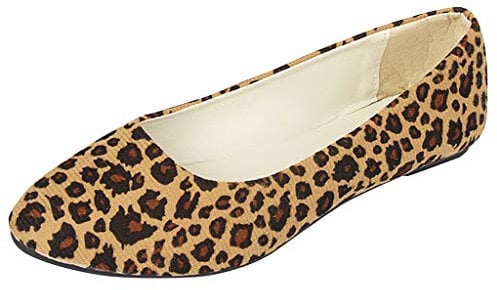 CHAOEN Womens Ballet Flats, Ladies Suede Ballet Dolly Pumps Women Classic Plain Ballerina Flats Girls School Casual Slip On Ballerinas Office Shoes Brown
