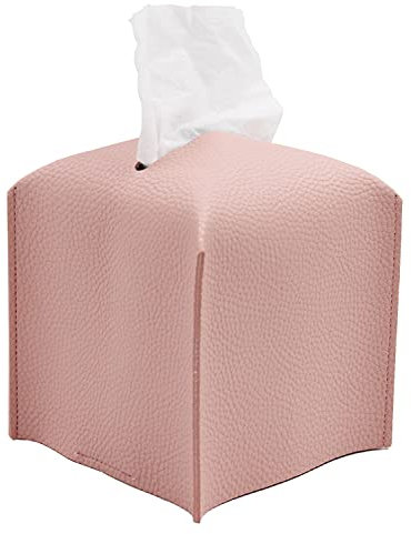 Livelab Taschentuchbox-Halter, quadratisch, moderne Dekoration, PU-Leder, Gesichtstücher, Rollenpapierspender für Badezimmer, Waschtisch, Arbeitsplatte, Nachttische, Büro, Schreibtisch, Auto, 12,7 x