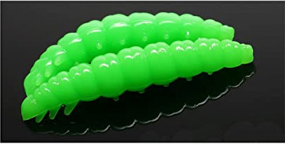 Libra Lures Larva 35 35mm 3,5cm Käse Hot Apple Green 026 5908291083977 Bienenmade zum auftreibenden Angeln Forellenangeln
