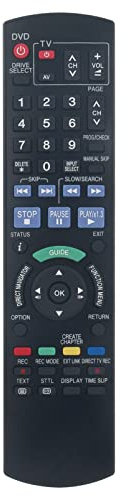ALLIMITY N2QAYB000127 Fernbedienung Ersetzen für Panasonic DVD Player | DMR-EX77 DMR-EX87 DMR-EX78 DMR-EX88 DMR-EX768 DMR-EX77EB DMR-EX78EG DMR-EX768EBK DMR-EX78EB DMR-EX88EB