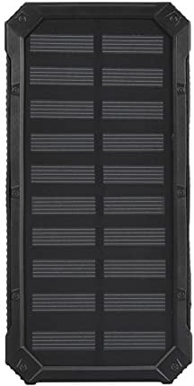 Solar Power Bank, Tragbares Ladegerät, Power Bank, 20000 MAh, Große Kapazität, Schnelllade-Akku, DIY-Kit, Dual-USB-Solar-Mobile-Power-Bank-Hülle für Zuhause, Reisen, Camping, Wandern(Schwarz)