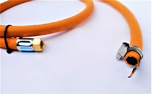 ZaTeChS Propan Butan Gasschlauch 150cm (1.5m) | 20 bar | Ø6mm | DN5 1/4 Zoll LKS Anschluß mit Schnellkupplung | bis -30°C | Propangasschlauch | Gas Hose für Lötbrenner, Camping, Gasgrillgeräte