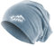 Roughtex Friendly Beanie SERVUS Unisex Jersey Mütze zweilagig Baumwolle reflektierend Bedruckt Heather Indigo XL/XXL