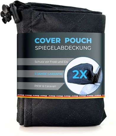 PLANGER® - Außenspiegel Abdeckung Winter 1 Paar - Universal Außenspiegel Frostschutz 36 x 40 cm - Premium Gewebe wasserdicht - 5 Jahre Garantie - Autospiegel Schutz