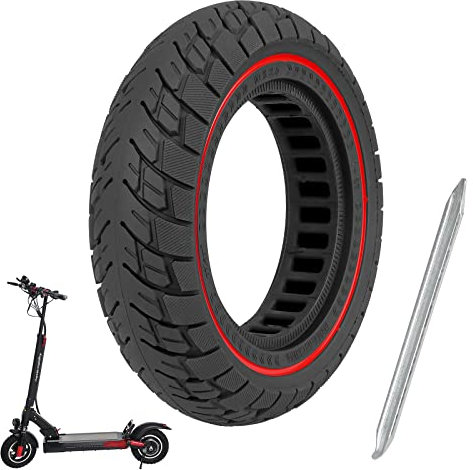 ulip Scooter Vollreifen 10 Zoll 10x2,5 Elektro Scooter Laufräder Ersatzreifen Vorne oder Hinten Pannensicherer Gummi Vollreifen