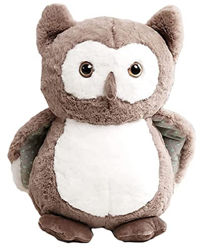 TROYSINC Eule Plüschtiere | Kuscheltier Eule | Flauschiges Stofftier Kawaii Eule Plüschkissen Spielzeug Geschenk gefüllt für Kinder Mädchen & Jungen (Dunkelgrau,25cm)