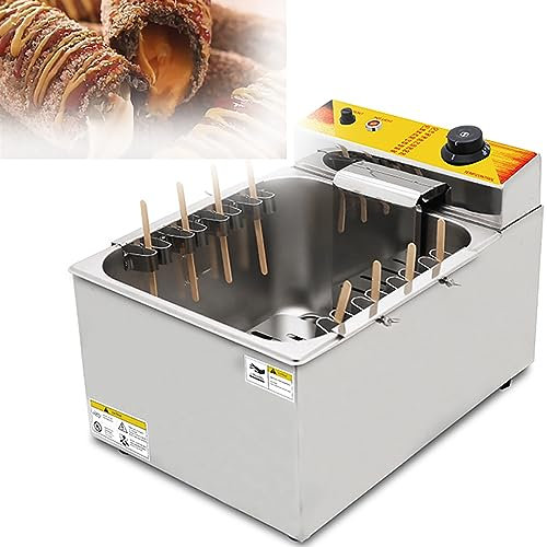 Hot Dog Stick Maker, 12L Freidora Queso Hot Dog Machine con Termostato Preciso, Temperatura Ajustable, Panel De Operación Simple, para El Hogar Comercial