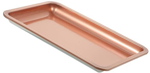 minkissy Stainless Steel Jewelry Storage Tray Multi-use Display Dish Ample Space for Nail Tools Accessories Sturdy Organizer for Clutter Desktop Elegant Color