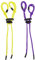 ECSiNG 2pcs Tir à l'arc Doigt Sling Réglable Corde d'arc Tir à l'arc de Doigt d'arc Classique pour Arc Classique Accessoires de Remplacement, Violet et Jaune