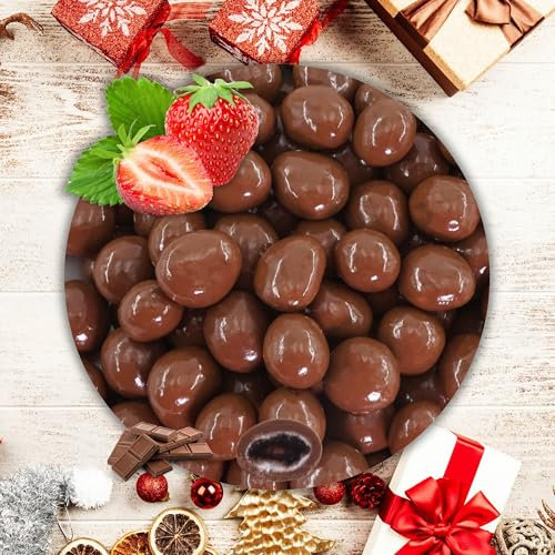 EinsSein 0,4kg Fraises au chocolat | fraises confites au chocolat au lait | altervatives pour fraises lyophilisées au chocolat et méga délicieuses | fraises chocolatées fruits au chocolat | cadeau de