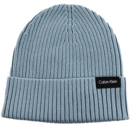 Calvin Klein Classic Cotton Rib Beanie Tropic Blue