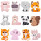 SUNNYCLUE 1 Scatola 12PCS Perline Animali in Silicone Sfuso Perline Focali in Gomma Carino Cartone Animato Tigre Panda Centro Forato Distanziatore Sciolto A Doppia Faccia per Penne con