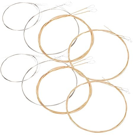 BESTonZON Mandoline Saiten Akustik Eisen Mandolinensaiten Ersatz Saiten Für Mandoline Banjosaiten Mit Heller Und Langer Lebensdauer