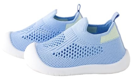 Zapatillas Primeros Pasos niño niña, Bebe (Azul Celeste, Sistema Tallas Calzado EU, Niño (0-5 años), Números, Mediano, 18)