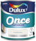 AMK® Dulux Once Satinwood Wood & Metal Paint 2.5L Pure Brilliant White Paint Quick Dry No Sag Interior Decoration