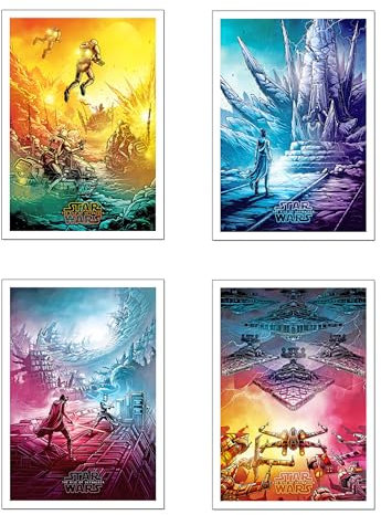 DKORARTE Star Wars Star Wars Poster A4, 29,7 x 21 cm, 4 Stück