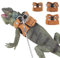 Haustiergeschirr, Bartagame Leine Und Geschirr-Set, 3 Größen, Verstellbare Outdoor Harness Leine für Kleine Haustiere Eidechse Reptilien
