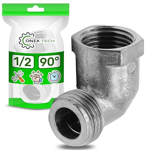 Angolare Raccordo 1/2“ 90° per Attacco Gas Maschio/Femmina - Garanzia di 5 Anni - ONIX TECH