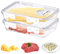 2 Pack Bacon Container for Refrigerator, Cheese Container for Fridge with Timer, Airtight Deli Meat Storage Containers with Lids, Stackable Fridge Organizers and Storage