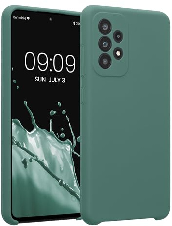 kwmobile Hülle kompatibel mit Samsung Galaxy A52 / 5G / A52s 5G - Hülle Silikon gummiert - Handyhülle - Handy Case in Tannengrün