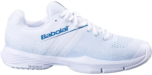 Babolat Damen Sensa Padelschuhe Padelschuh Weiß-Blau Eu Neu