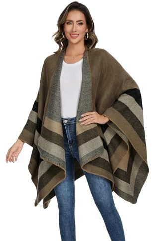 Poncho Damen, Pashmina Schal und Stola | Eleganter Strickponcho für Büro, Reisen, elegante Anlässe und als Geschenk für Damen