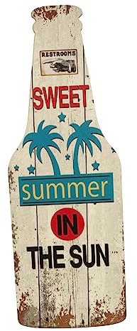 Garneck Hawaii Thema Bierflasche Wanddekoration Holz Handwerk Ornament Vintage Bierflasche