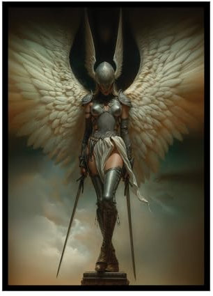 Katomula 100 MTG Kartenhüllen mit 100 Innenhüllen, strukturierte Rückseite Art Sleeve, passend für Karten in Standardgröße - Engel